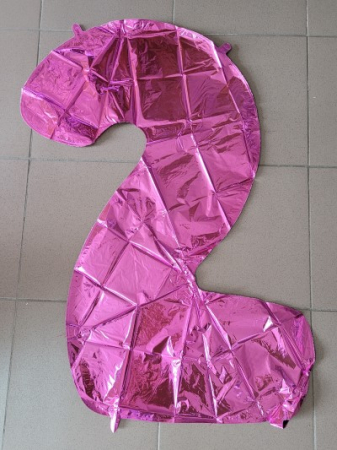 Balon folie cifra 2 roz 66cm [1]