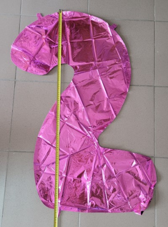 Balon folie cifra 2 roz 66cm [2]
