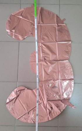 Balon folie cifra 3 rose gold 66 cm [4]