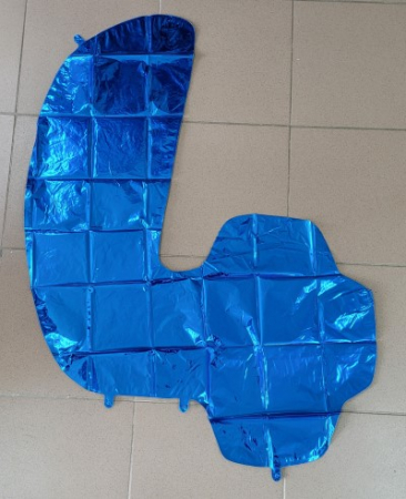 Balon folie cifra 4 albastru 100 cm [1]