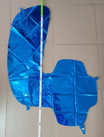 Balon folie cifra 4 albastru 66cm [2]