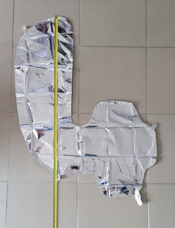 Balon folie cifra 4 argintiu 66cm [3]