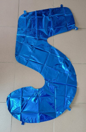 Balon folie cifra 5 albastru 66cm [1]