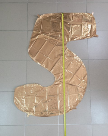 Balon folie cifra 5 auriu 100 cm [2]