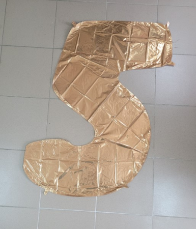 Balon folie cifra 5 auriu 100 cm [1]