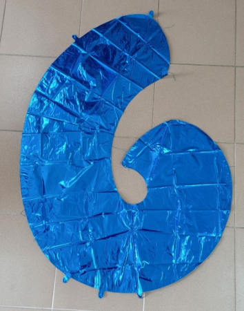 Balon folie cifra 6 albastru 100 cm [1]
