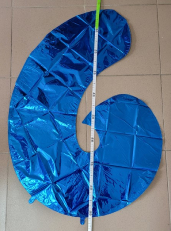 Balon folie cifra 6 albastru 66cm [2]