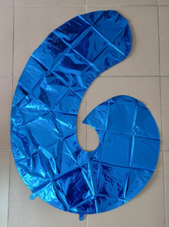 Balon folie cifra 6 albastru 66cm [1]