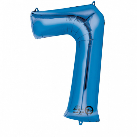 Baloane folie - Balon folie cifra 7 albastru 66cm