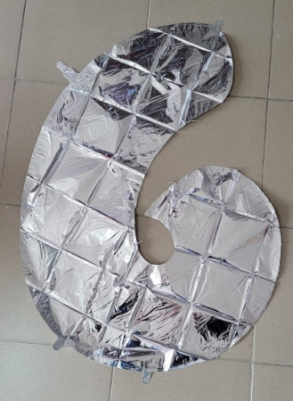 Balon folie cifra 6 argintiu 66cm [1]
