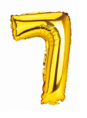 Baloane cifre folie 40 cm - Balon folie cifra 7 auriu 40cm