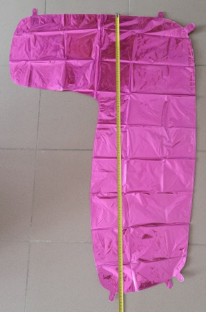 Balon folie cifra 7 roz 100 cm [3]