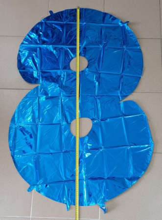 Balon folie cifra 8 albastru 100 cm [2]