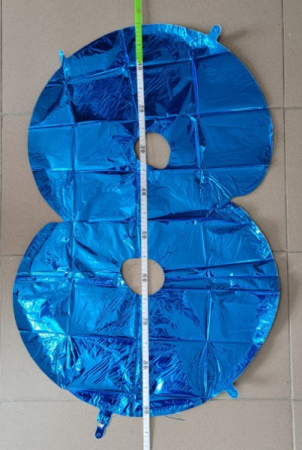 Balon folie cifra 8 albastru 66cm [2]
