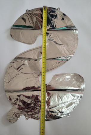 Balon folie cifra 8 argintiu 40cm [2]