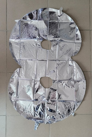 Balon folie cifra 8 argintiu 66cm [1]
