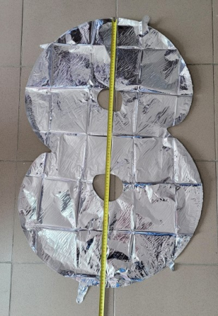 Balon folie cifra 8 argintiu 66cm [2]