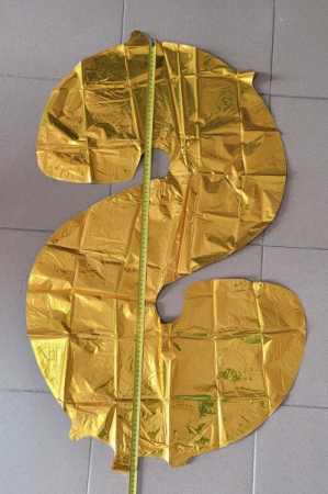 Balon folie cifra 8 auriu 66cm [2]