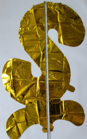 Balon folie cifra 8 auriu Stand Up 80 cm [1]