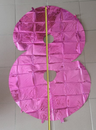 Balon folie cifra 8 roz 100 cm [2]
