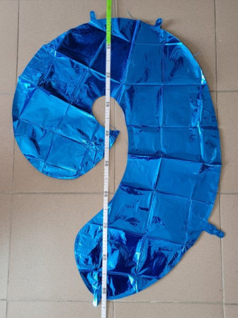 Balon folie cifra 9 albastru 66cm [2]