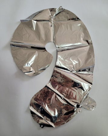 Balon folie cifra 9 argintiu 40cm [1]