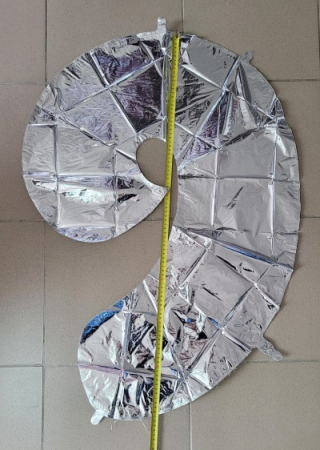 Balon folie cifra 9 argintiu 66cm [3]