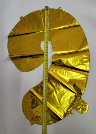 Balon folie cifra 9 auriu 40cm [2]