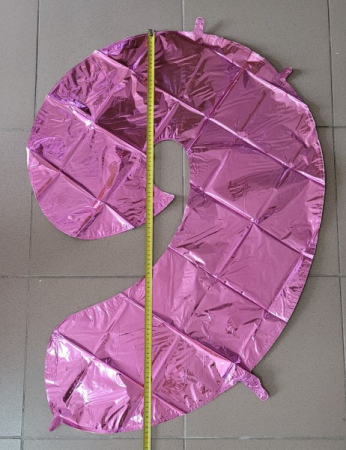 Balon folie cifra 9 roz 66cm [2]