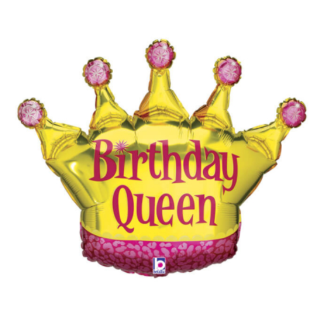 Botez fata - Baloane - Balon folie Coroana Little Queen / Micuta Regina 91 cm