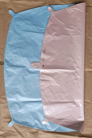 Balon folie decorator patrat doua fete albastru si roz pastel 60 cm [4]