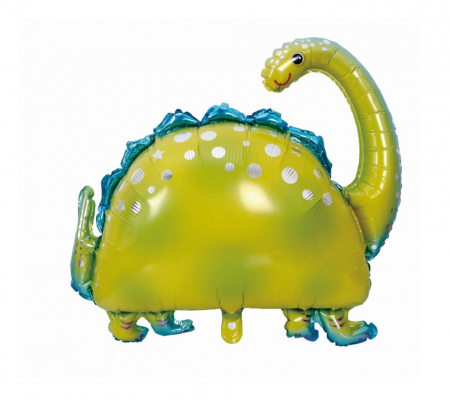 Baloane folie pentru petreceri tematice - Balon folie dinozaur verde gat lung 90 x 70 cm