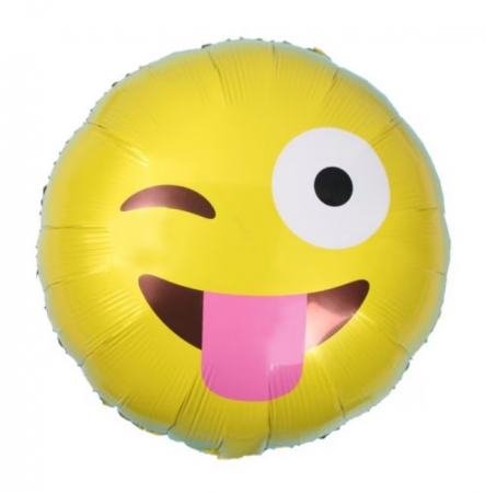 Promotii - Balon folie Emoji scoate limba 45cm