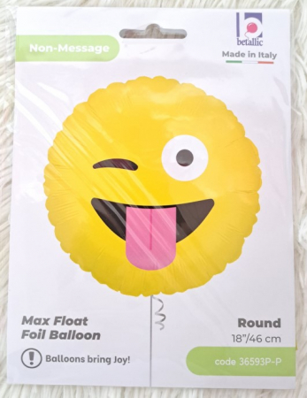 Balon folie Emoji scoate limba 45cm [3]