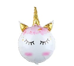 Unicorn - Decoratiuni pentru petrecere tematica - Balon folie figurina cap unicorn 60 cm