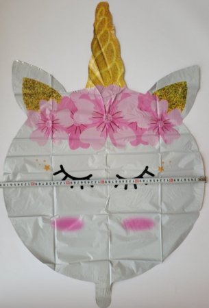 Balon folie figurina cap unicorn 60 cm [3]