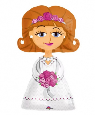Baloane din folie imprimate - Balon folie Nunta Mireasa (Bride) airwalker - 71 x 122cm