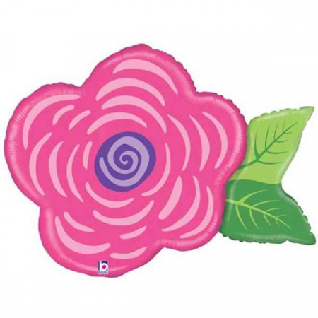 Baloane folie pentru petreceri tematice - Balon folie floare roz 94 cm