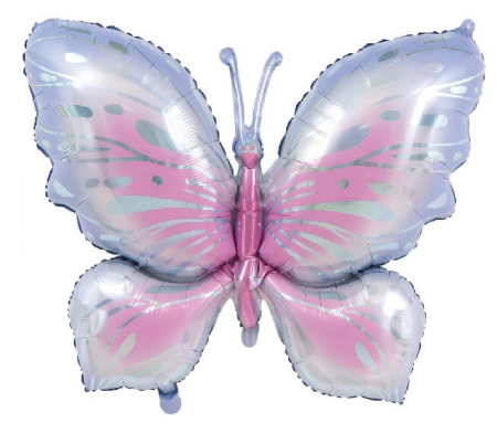 Baloane din folie - diverse modele - Balon folie fluture holograma 100 x 74 cm