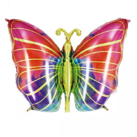 Fluturi - Baloane & Decoratiuni - Balon folie fluture rosu 73 x 49 cm