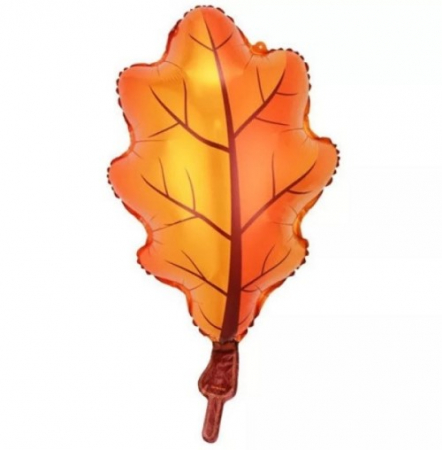 Zoo - Decoratiuni pentru petrecere tematica - Balon folie frunza toamna ruginie 53 x 40 cm
