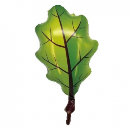 Baloane colorate din folie - Balon folie frunza toamna verde 53 x 40 cm