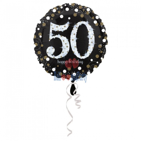 Baloane cu heliu - Balon folie Happy Birthday 50 ani 43 cm