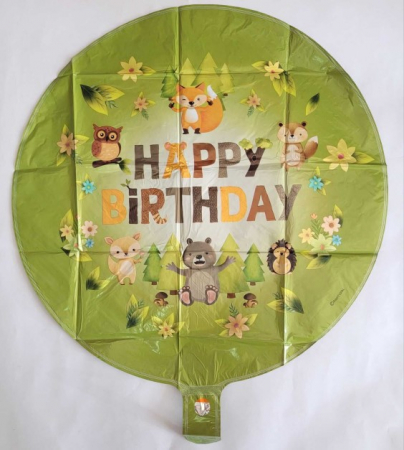Balon folie Happy Birthday animale padure 45 cm [1]