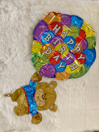 Balon folie Happy Birthday cu ursulet 78cm [1]
