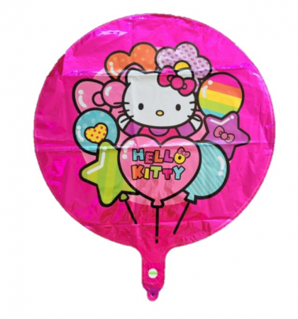 Promotii - Balon folie Pisica Hello Kitty Rainbow Happy Birthday 43cm