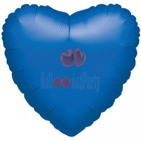 Balon folie inima albastra metalizata 45cm [0]