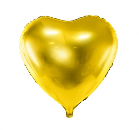 Valentine's Day & Dragobete - Baloane & Decoratiuni - Balon folie inima aurie 24 cm