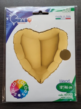 Balon folie Inima Auriu 45 cm [2]