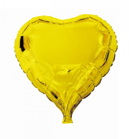 Baloane din folie imprimate - Balon folie inima auriu deschis 45 cm